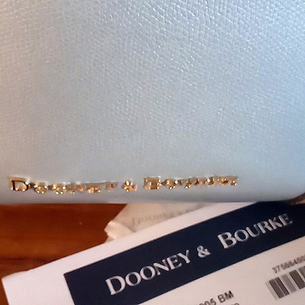 Dooney & Bourke Women’s White and Tan Leather Tote - Picture 3 of 16